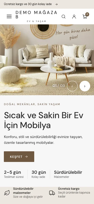 Huzur · Ana sayfa · Mobil